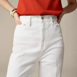 Wide-leg denim trouser in white