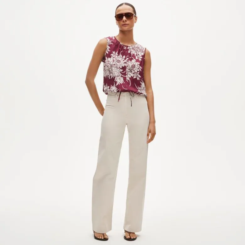 Wide-leg trouser in chino