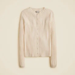 Wide-rib cashmere cardigan